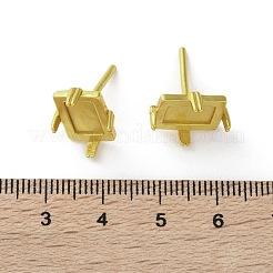 Brass Stud Earrings Findings&nbsp;KK-R215-06G