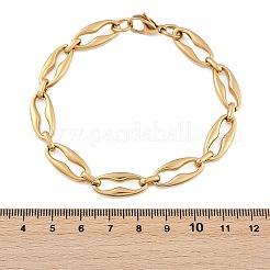 304 Stainless Steel Coffee Bean Chain Bracelets for Women Men&nbsp;BJEW-F488-45G