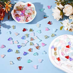 300Pcs 10 Colors Spray Painted Transparent Glass Beads&nbsp;GLAA-HS0001-04