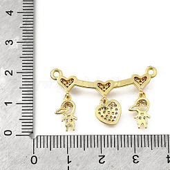 Brass Micro Pave Cubic Zirconia Pendants&nbsp;KK-Q066-15C-G