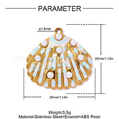 304 Stainless Steel Enamel Pendants&nbsp;STAS-OY017-15G