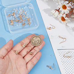 20Pcs Butterfly Brass Earring Hooks&nbsp;KK-UN0002-22