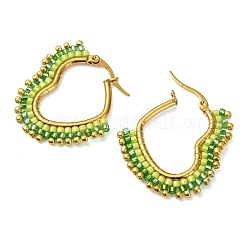 Glass Seed Hoop Earrings for Women&nbsp;EJEW-MZ00797-02