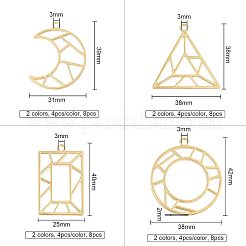 Hollow Alloy Kitten Open Back Bezel Pendants&nbsp;PALLOY-OC0002-64