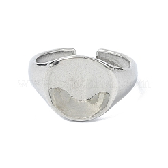 304 Stainless Steel Cuff Rings&nbsp;RJEW-M019-13P