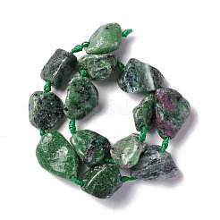 Natural Ruby in Zoisite Beads Strands&nbsp;G-B024-15