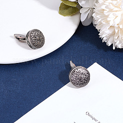 1 Pair Tibetan Style Brass Cufflinks for Men&nbsp;FIND-BBC0002-18