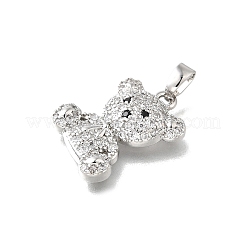 Brass Micro Pave Cubic Zirconia Pendants&nbsp;KK-Z102-19P