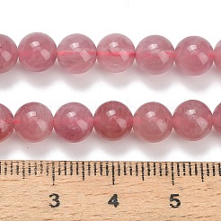 Natural Old Rose Madagascar Rose Quartz Beads Strands&nbsp;G-L642-B20-6mm
