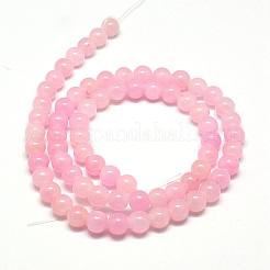 Natural Yellow Jade Beads Strands&nbsp;JBR6mm-2