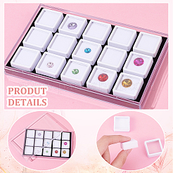 15Pcs Mini Square Acrylic Glass Window Boxes Sets&nbsp;CON-WH0088-43B