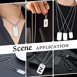 30 Sets 201 Stainless Steel Stamping Blank Tag Pendants&nbsp;STAS-UN0060-51