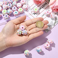 30Pcs 5 Colors Opaque Acrylic Beads&nbsp;MACR-CJ0002-33