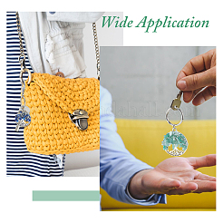 36Pcs 9 Style Natural & Synthetic Gemstone Keychain&nbsp;KEYC-FH00020