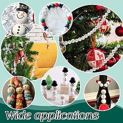 Christmas Printed Wood European Beads&nbsp;WOOD-PH0003-23