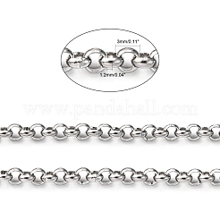 Tarnish Resistant 304 Stainless Steel Rolo Chains&nbsp;STAS-O076-02