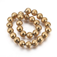 Electroplate Non-Magnetic Synthetic Hematite Beads Strands&nbsp;G-F585-D-12mm