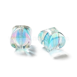 Two Tone UV Plating Rainbow Iridescent Acrylic Beads&nbsp;TACR-D010-04E