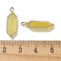 Natural Korean Jade Faceted Double Terminal Pointed Pendants&nbsp;G-G181-05G-03