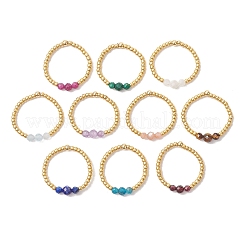Adjustable Natural Gemstone Finger Rings&nbsp;RJEW-JR01013