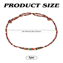 1Pc Cotton Thread Braided Bracelets&nbsp;BJEW-LP0003-12B