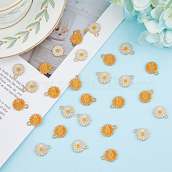 60Pcs 2 Colors Alloy Enamel Pendants&nbsp;ENAM-HY0003-06