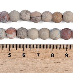 Natural Aqua Terra Jasper Beads Strands&nbsp;G-N0128-48F-8mm