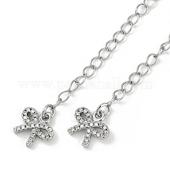 Brass Micro Pave Cubic Zirconia Ends with Chains&nbsp;KK-U043-06P