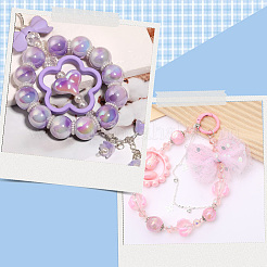 40Pcs UV Plating Acrylic Beads Frame&nbsp;MACR-SP0001-91