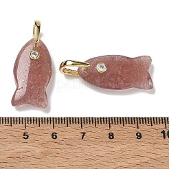 Natural Strawberry Quartz Pendants&nbsp;G-A297-01G-17