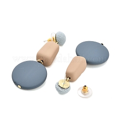 Alloy Plastic Studs Earrings for Women&nbsp;EJEW-K280-01C