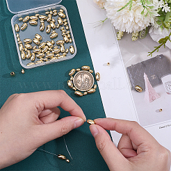 120Pcs 2 Styles Rack Plating Brass Beads&nbsp;KK-PH0015-30