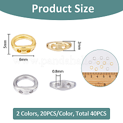 40Pcs 2 Colors Brass Wire Guardian&nbsp;KK-FH0007-78