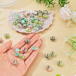 40Pcs 4 Colors Resin European Beads&nbsp;RPDL-TA0001-15