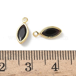 Brass Glass Charms&nbsp;KK-Z136-33G-03