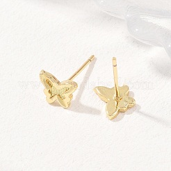 Brass Stud Earrings&nbsp;EJEW-P346-01A-G