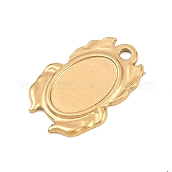 304 Stainless Steel Pendant Cabochon Settings&nbsp;STAS-D264-08C-G