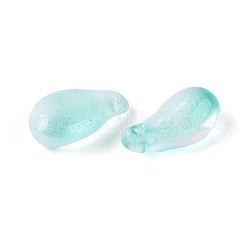 Transparent Glass Teardrop Charms&nbsp;GLAA-T030-03D