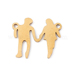 304 Stainless Steel The Family Connector Charms&nbsp;STAS-G270-01A-G