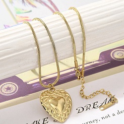 Ion Plating(IP) 304 Stainless Steel Pendant Necklace&nbsp;NJEW-K255-12G