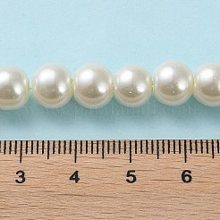 Pearlized Glass Pearl Round Beads Strands&nbsp;X-HY-8D-B02