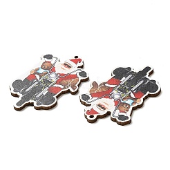 Single Face Christmas Printed Wood Big Pendants&nbsp;WOOD-D025-36