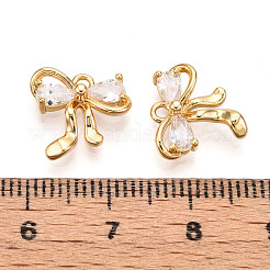 Brass Micro Pave Cubic Zirconia Charms&nbsp;KK-N261-92B-G
