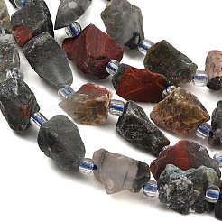 Raw Rough Natural African Bloodstone Beads Strands&nbsp;GG-CBA0B77-A09-01