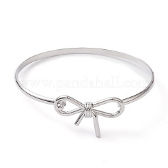 Bowknot Brass Bangles&nbsp;BJEW-D039-39P