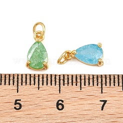 Brass & Glass Pendants&nbsp;KK-Q085-16G