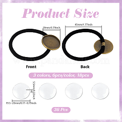 18Pcs 3 Colors Iron Cabochon Settings&nbsp;IFIN-UN0001-26