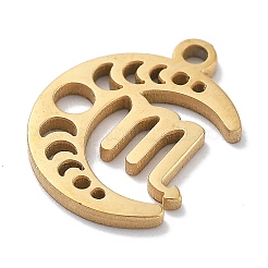 Real 18K Gold Plated 304 Stainless Steel Pendants&nbsp;STAS-R003-02G-05