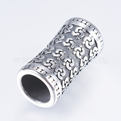 304 Stainless Steel Tube Beads&nbsp;STAS-I076-082AS
