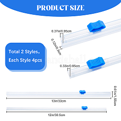 8Pcs 2 Styles Plastic Reusable Cling Film Slide Cutter&nbsp;AJEW-CP0007-86